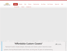 Tablet Screenshot of plymouthcustomclosets.com